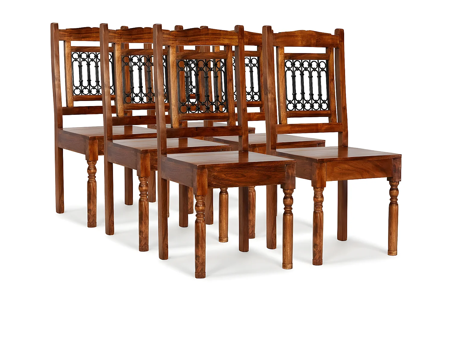 Chaises à manger lot de 6 bois massif classique