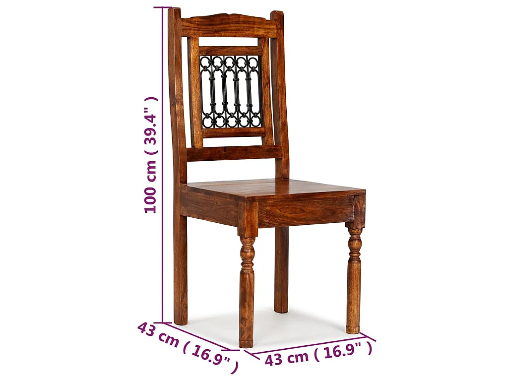 Eetkamerstoelen 6 st massief hout klassiek