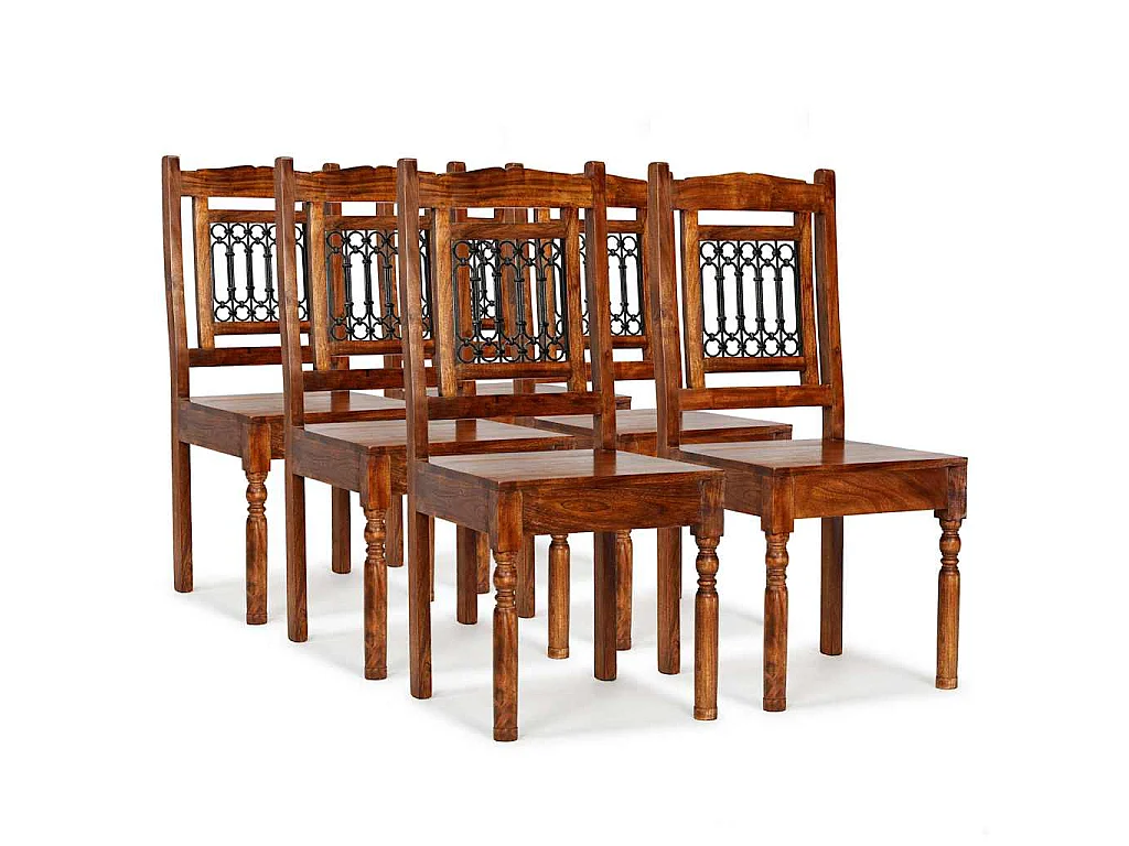 Chaises à manger lot de 6 bois massif classique