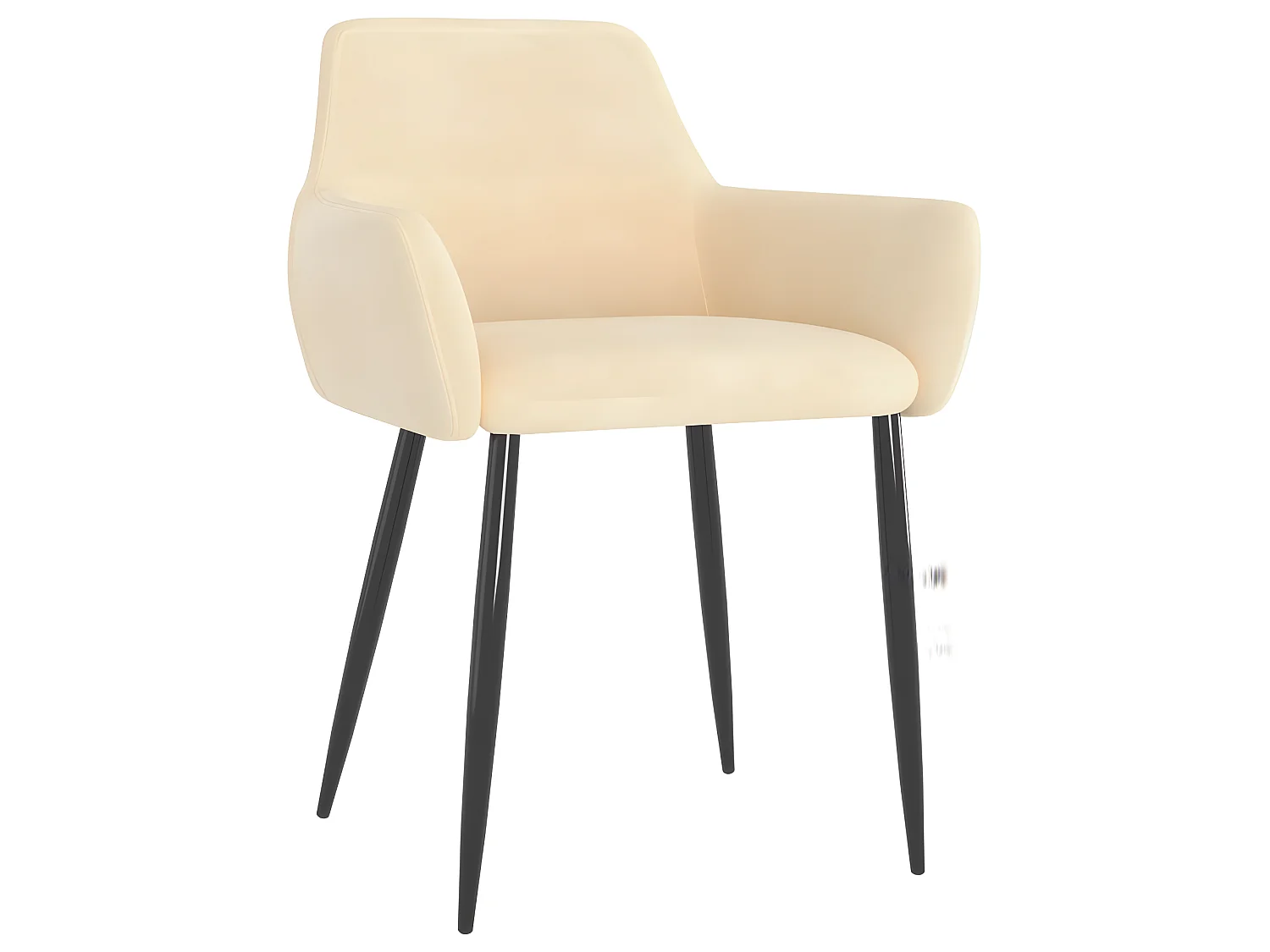 Chaises à manger lot de 2 Crème Velours