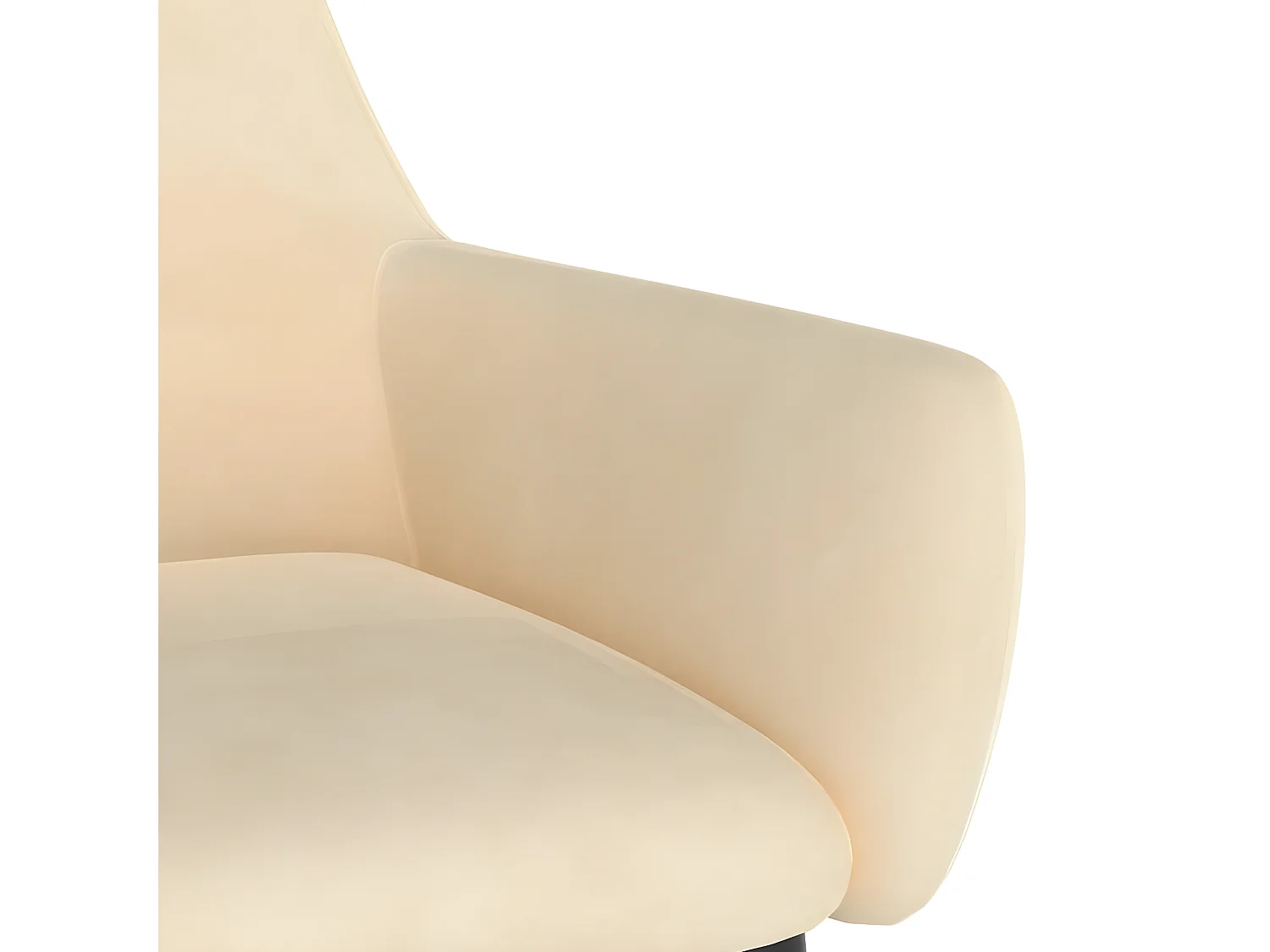 Chaises à manger lot de 2 Crème Velours