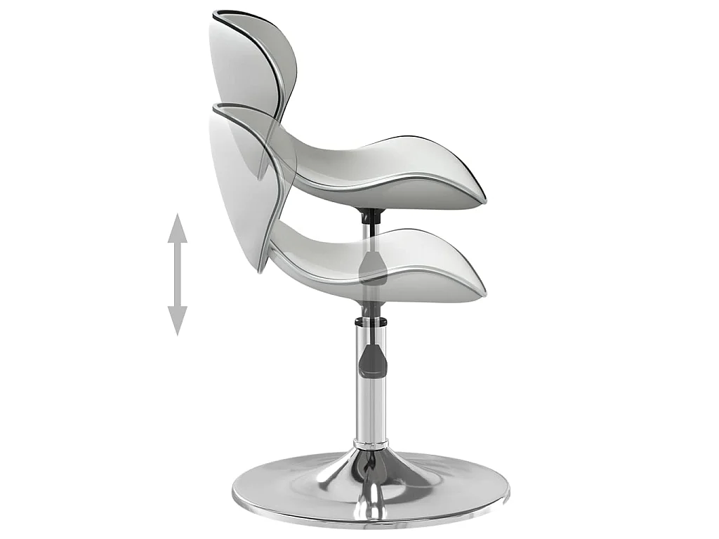 Chaise de salle à manger Blanc Similicuir