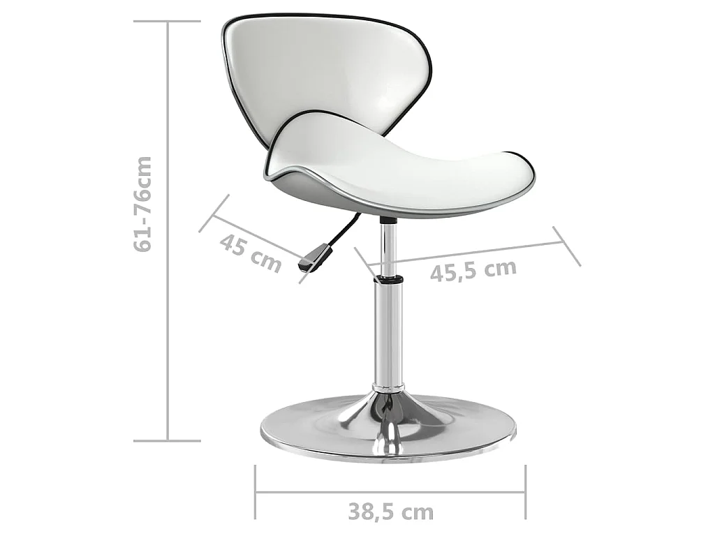Chaise de salle à manger Blanc Similicuir