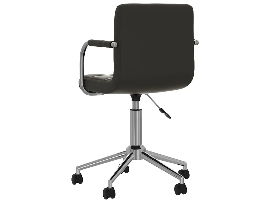Chaise pivotante de salle à manger Noir Similicuir