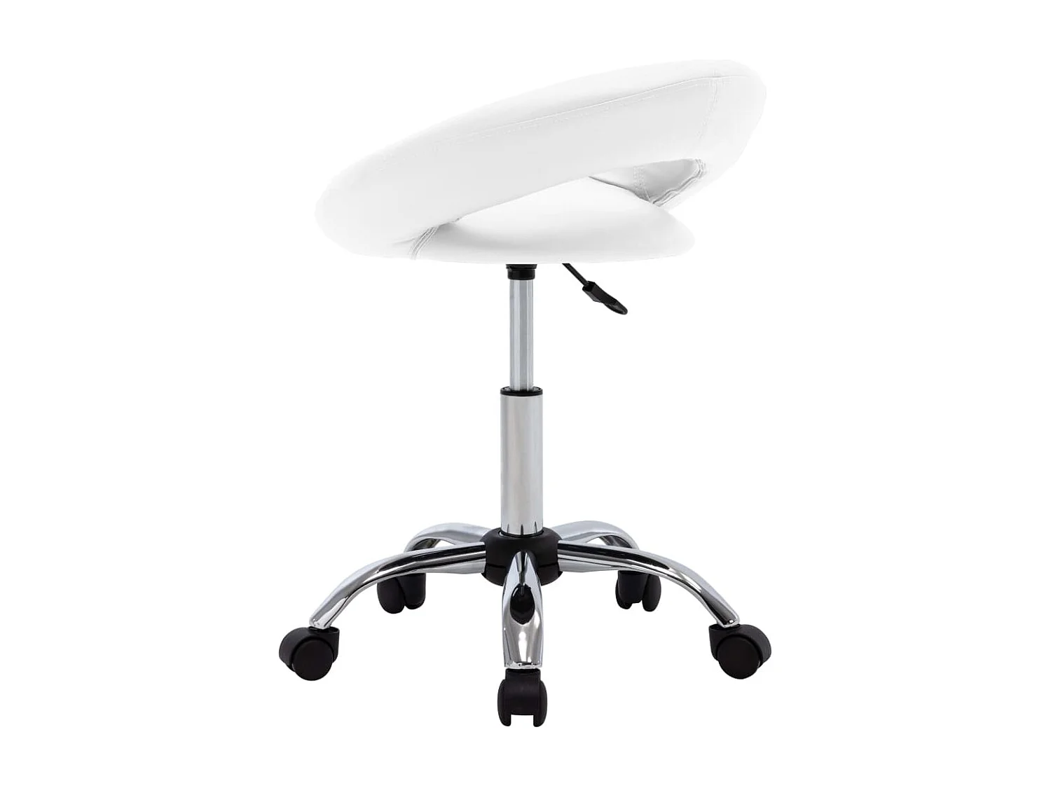 Chaise pivotante à manger Blanc Similicuir