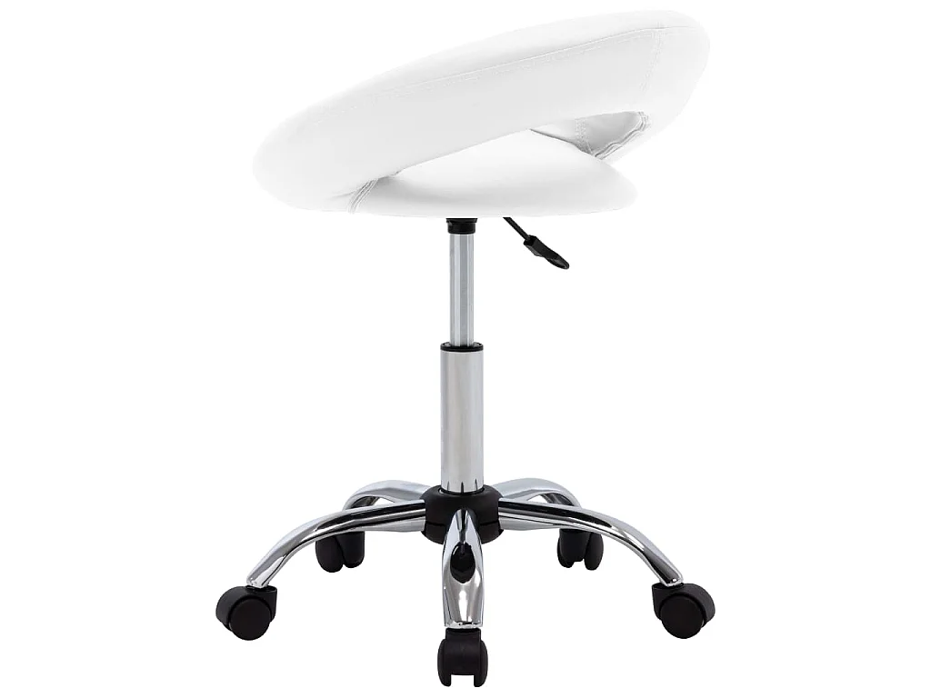 Chaise pivotante à manger Blanc Similicuir