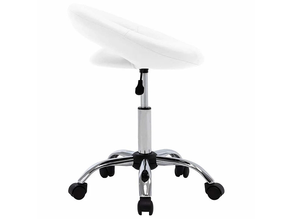 Chaise pivotante à manger Blanc Similicuir