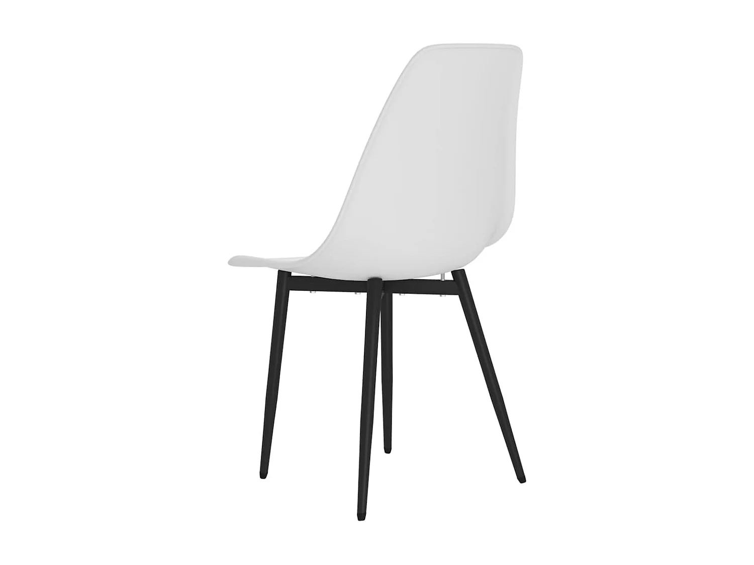 Chaises à manger lot de 6 blanc PP