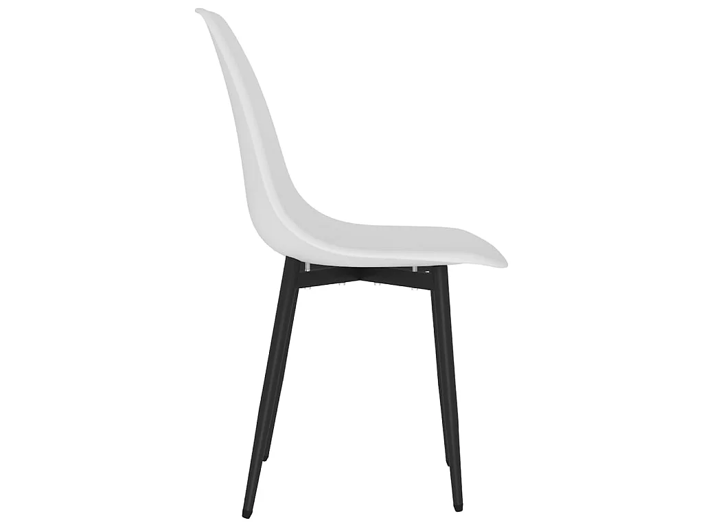 Chaises à manger lot de 6 blanc PP