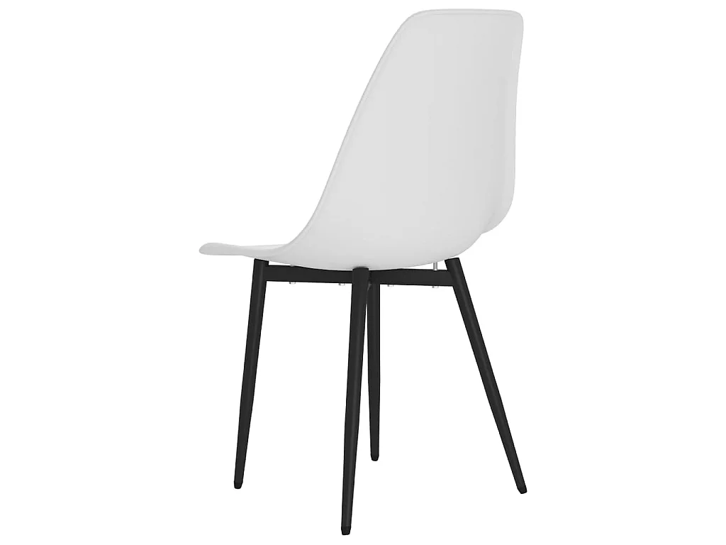 Chaises à manger lot de 6 blanc PP