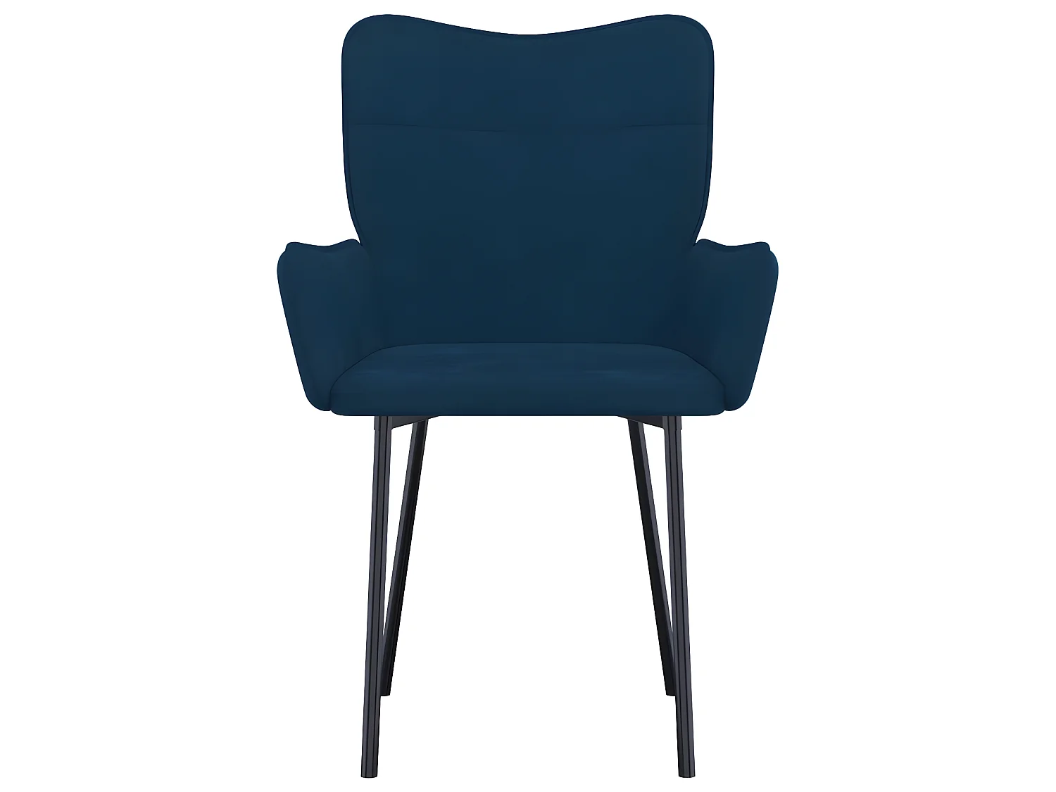 Chaises à manger lot de 2 Bleu Velours