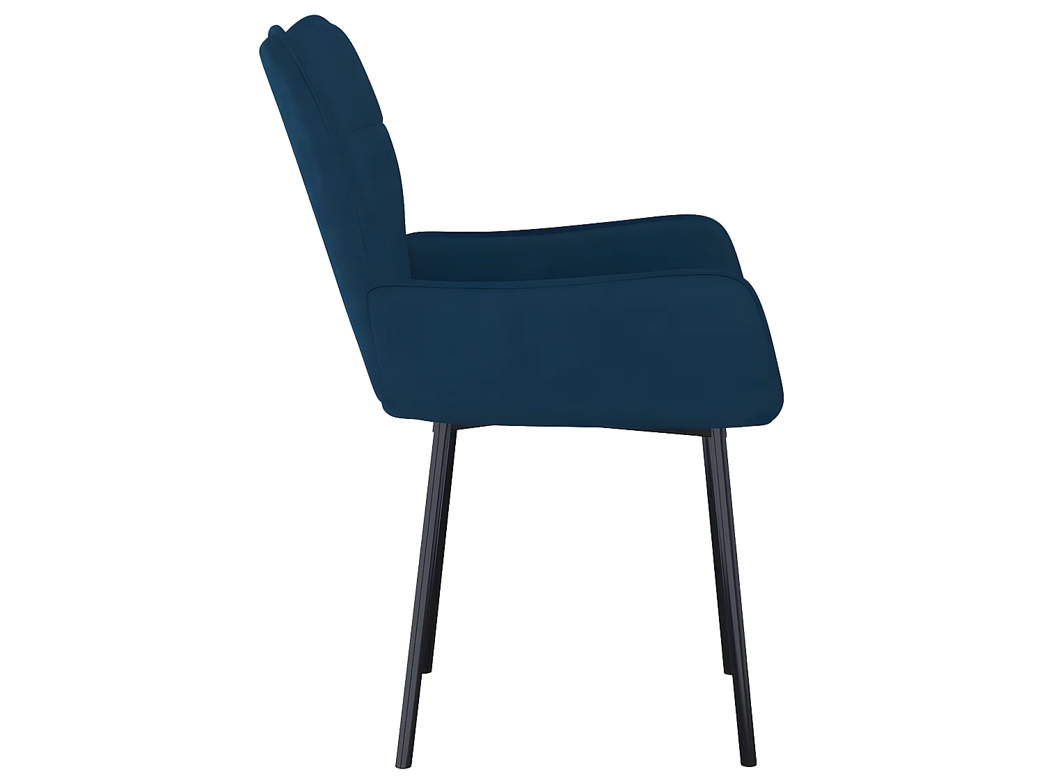 Chaises à manger lot de 2 Bleu Velours