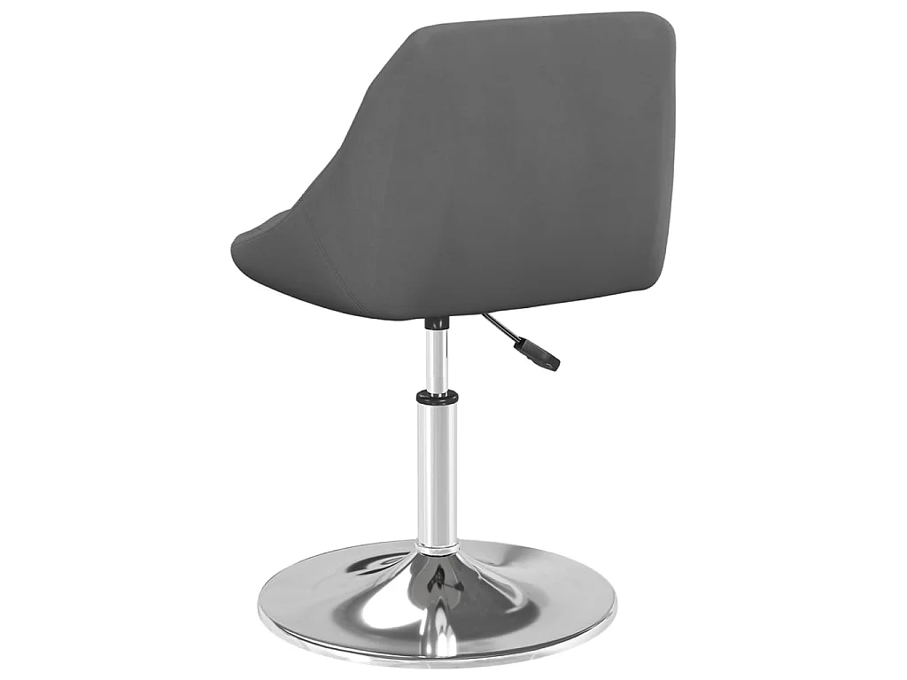 Chaises pivotantes à manger lot de 4 Gris foncé Velours