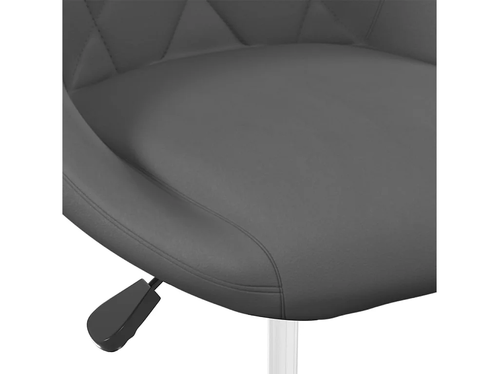 Chaises pivotantes à manger lot de 4 Gris foncé Velours