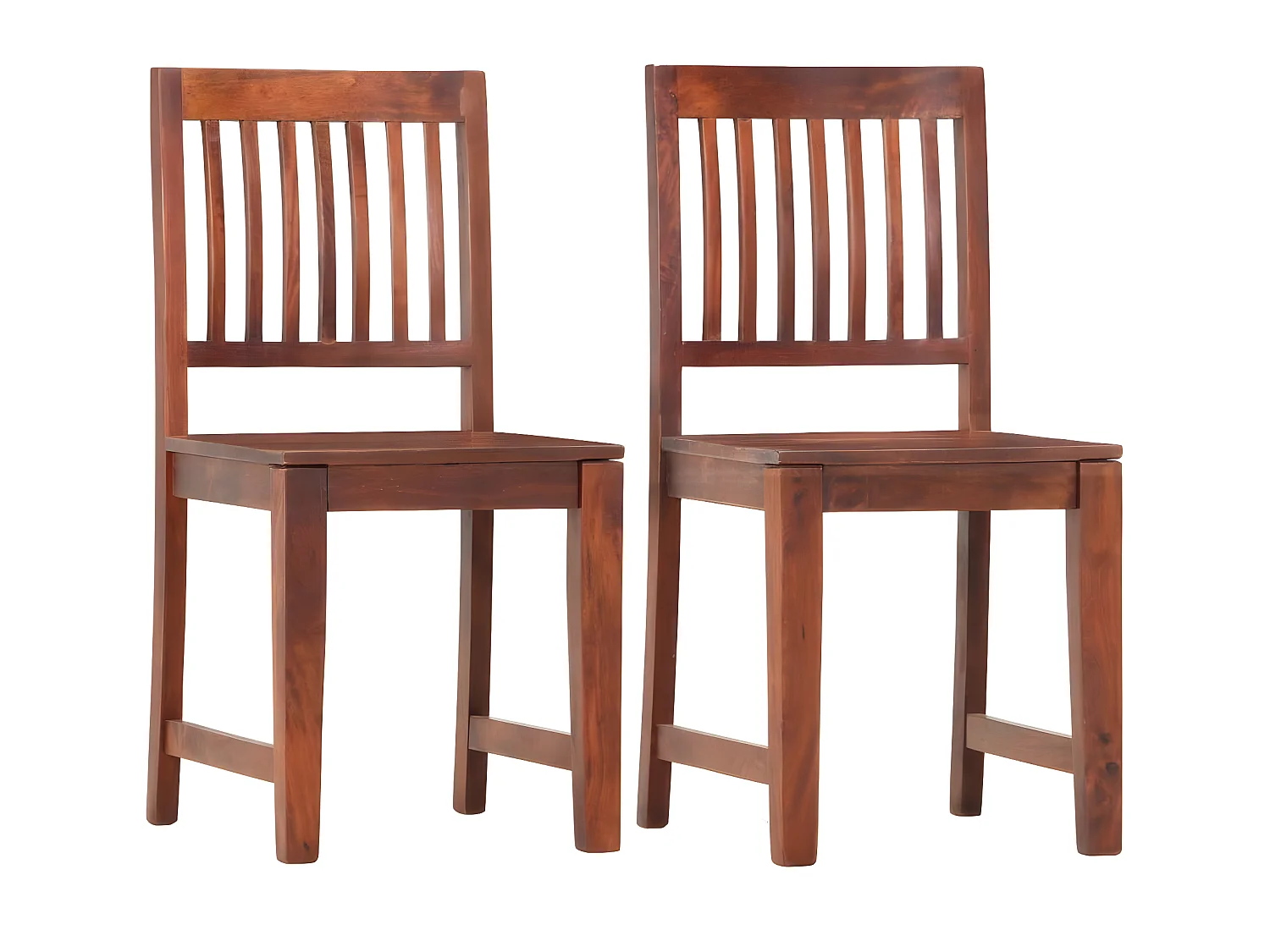 Chaises à manger lot de 2 bois solide de manguier