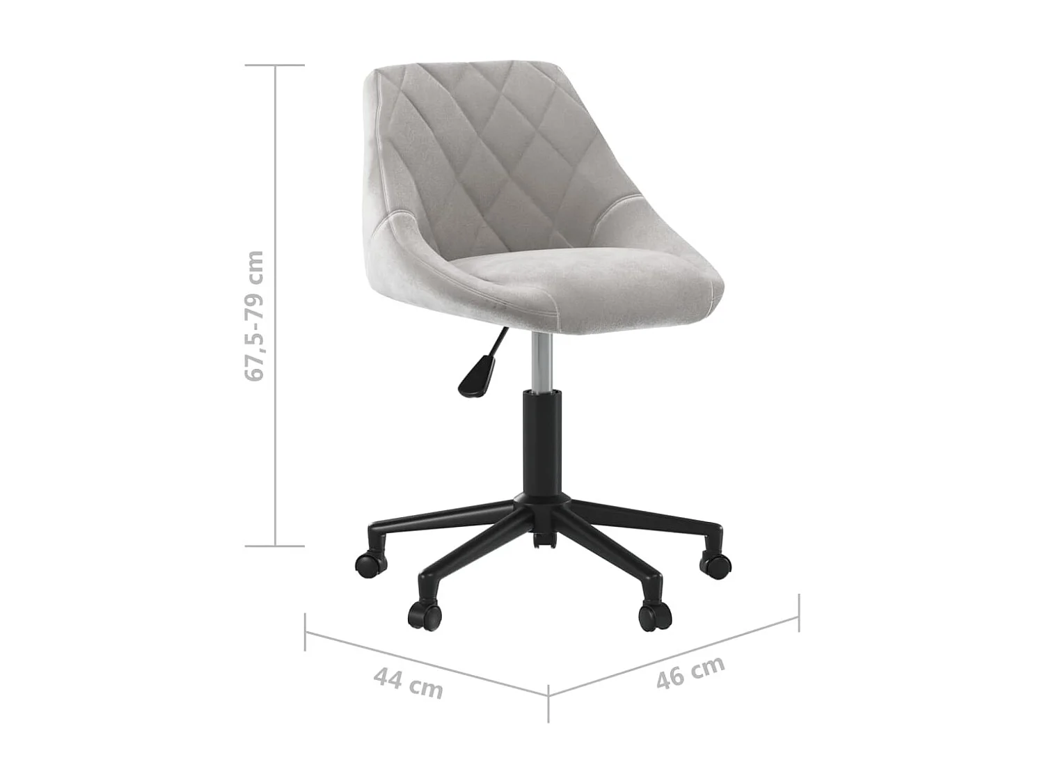 Eetkamerstoelen draaibaar 2 st fluweel lichtgrijs