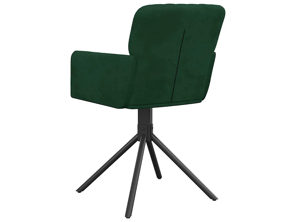 Sillas de comedor giratorias 2 unidades terciopelo verde oscuro