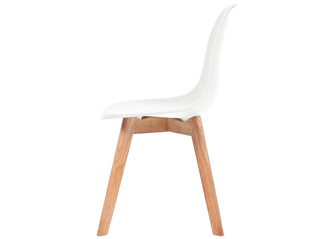 Chaises à manger lot de 2 Blanc Plastique