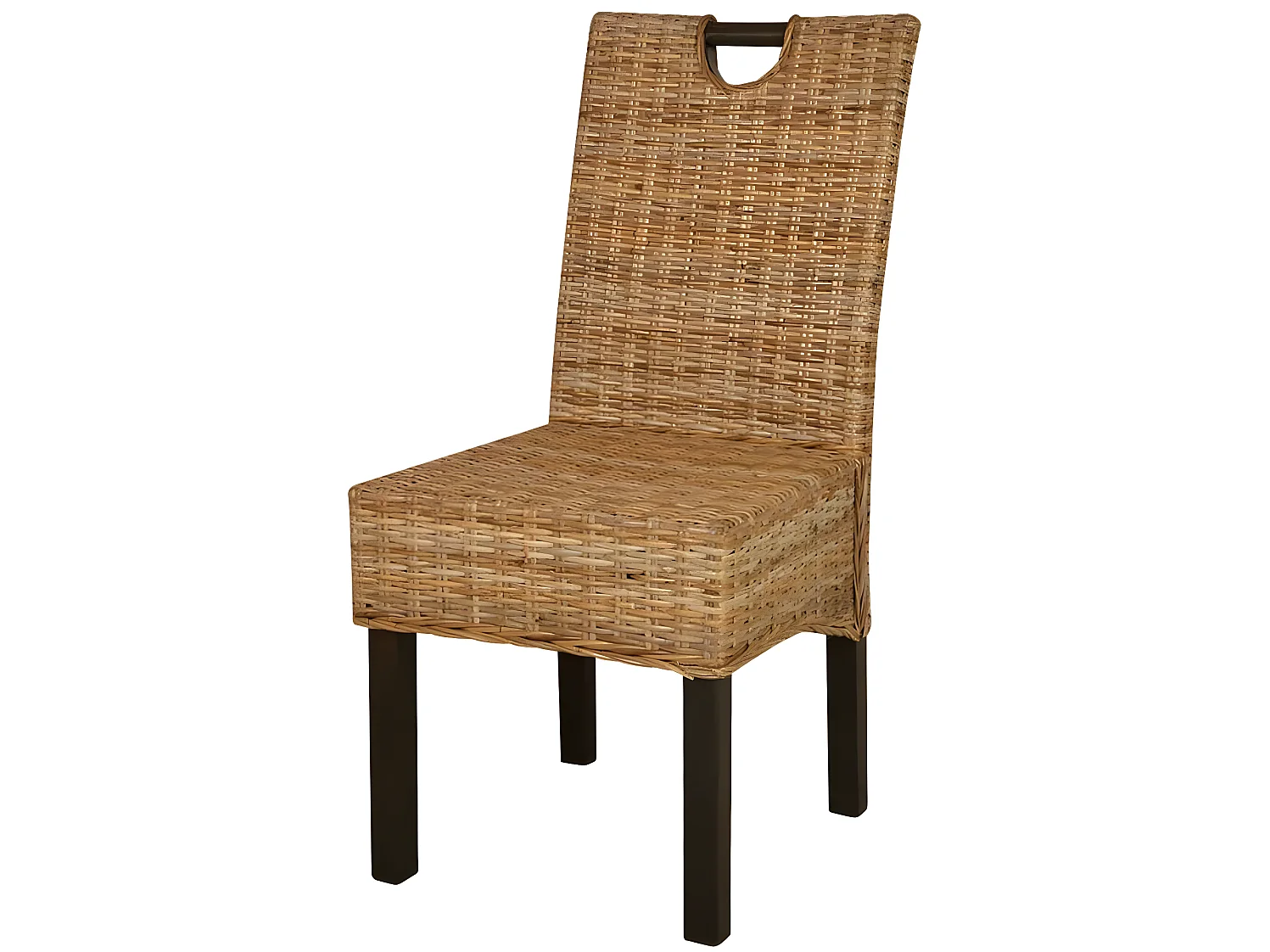 Esszimmerstühle 2 Stk. Kubu-Rattan Mangoholz