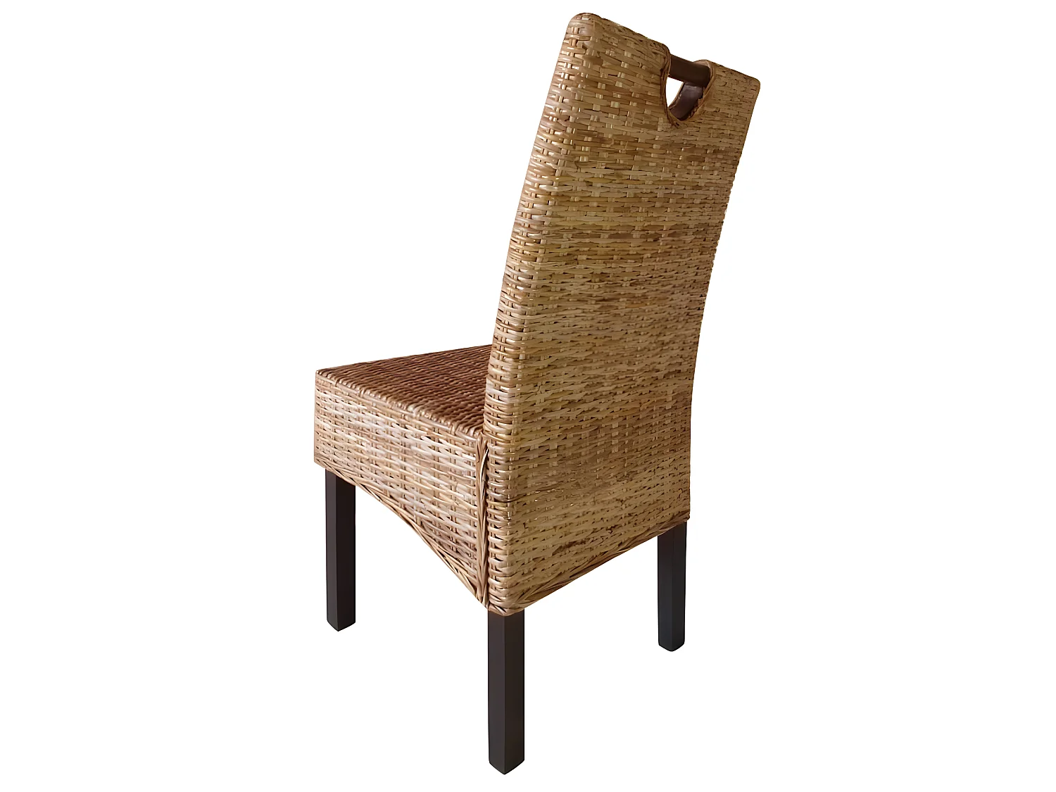 Esszimmerstühle 2 Stk. Kubu-Rattan Mangoholz