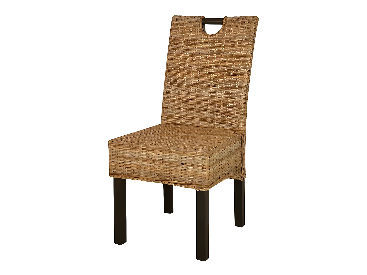 Chaises à manger lot de 2 rotin Kubu bois de manguier