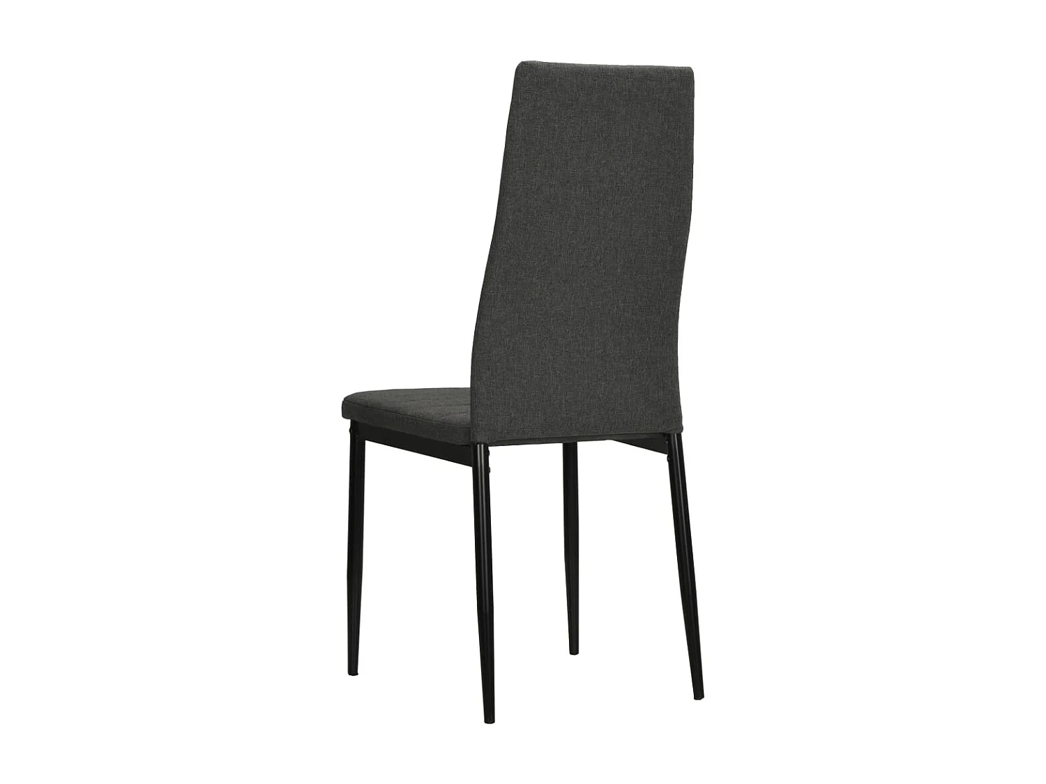 Chaises à manger lot de 6 gris foncé tissu
