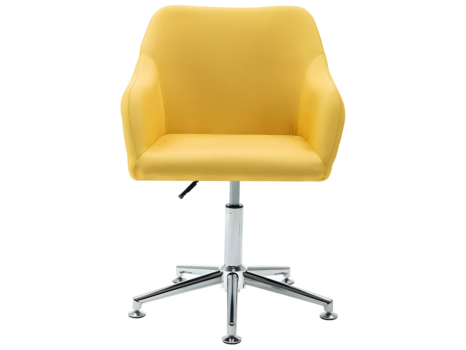 Chaise pivotante de salle à manger Jaune Tissu