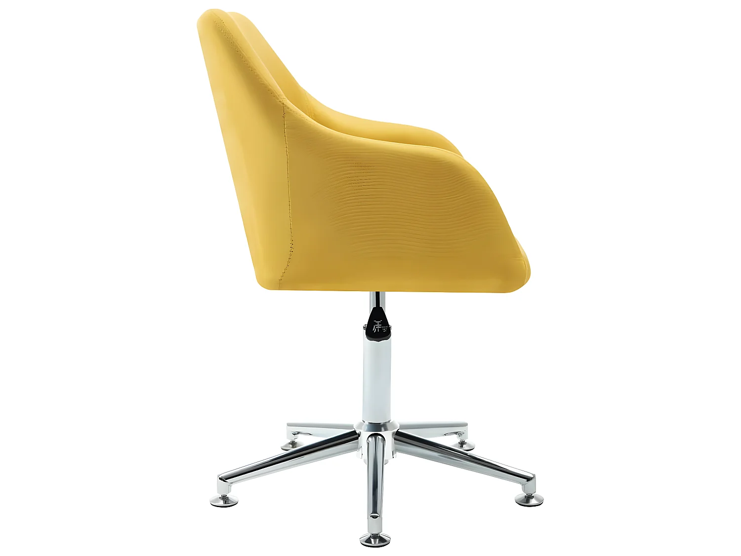 Chaise pivotante de salle à manger Jaune Tissu