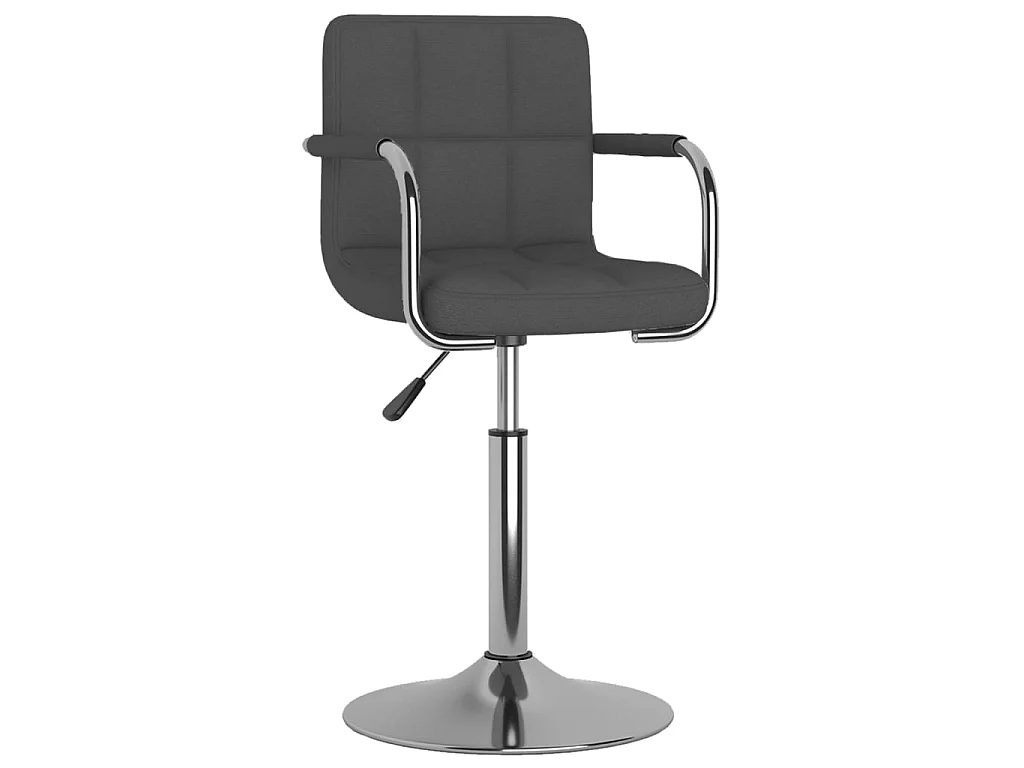 Chaise de salle à manger Gris foncé Tissu