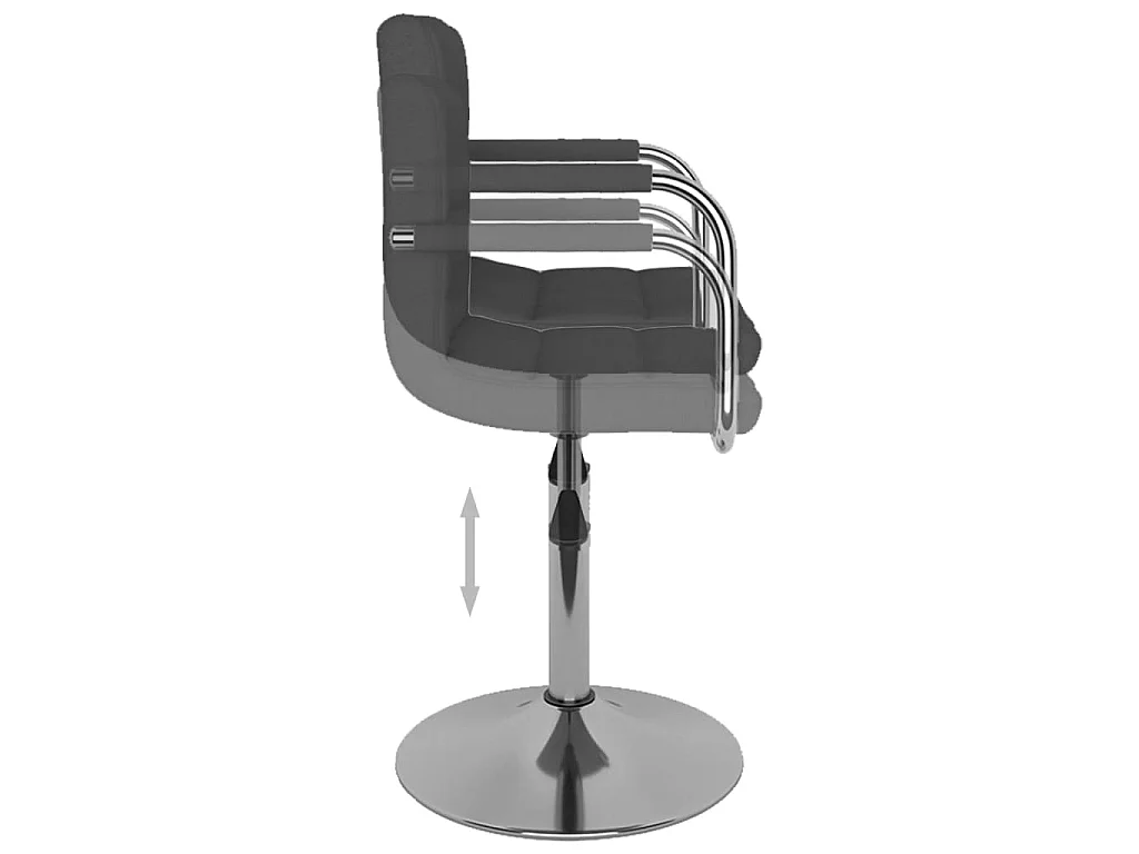 Chaise de salle à manger Gris foncé Tissu