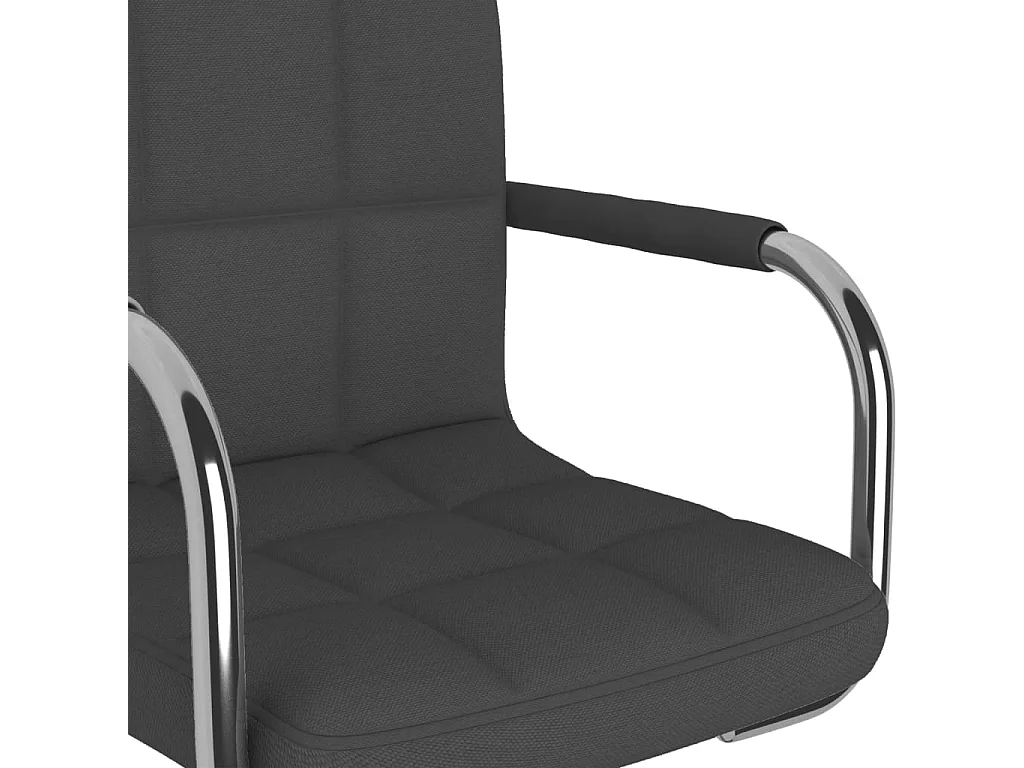 Chaise de salle à manger Gris foncé Tissu