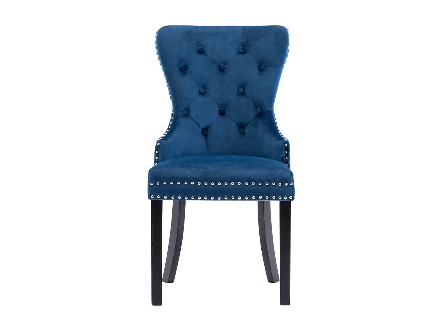 Cadeiras de jantar 6 pcs veludo azul