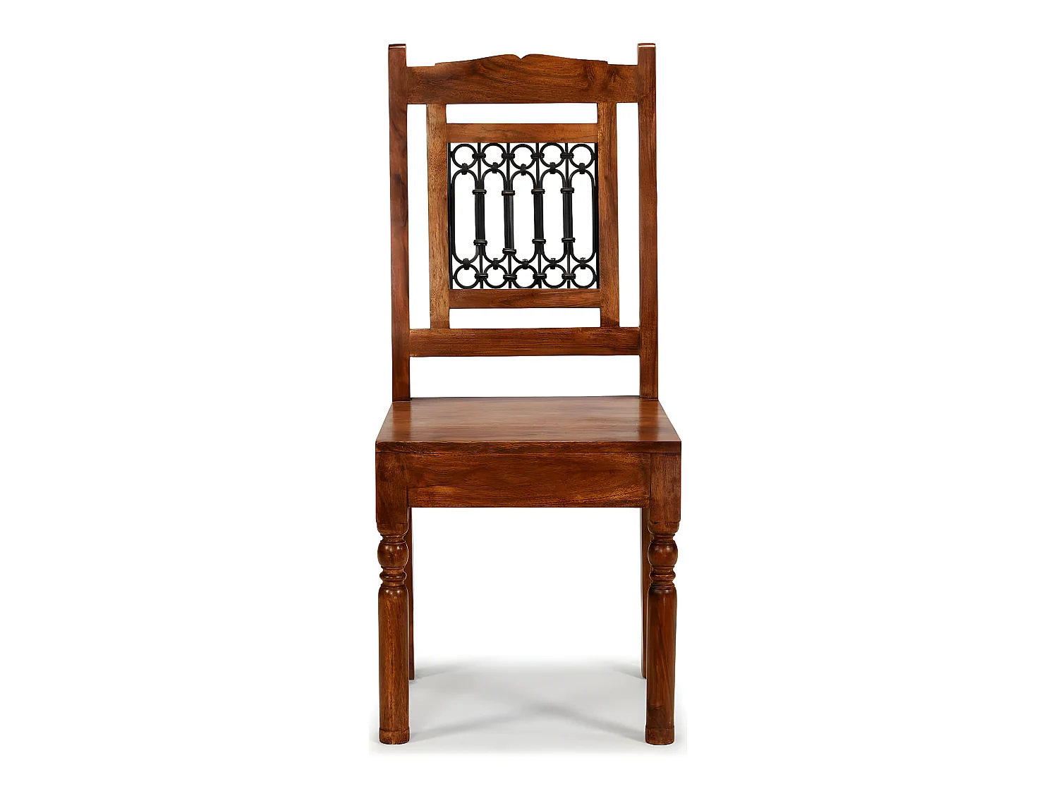 Eetkamerstoelen 4 st massief hout met sheesham afwerking