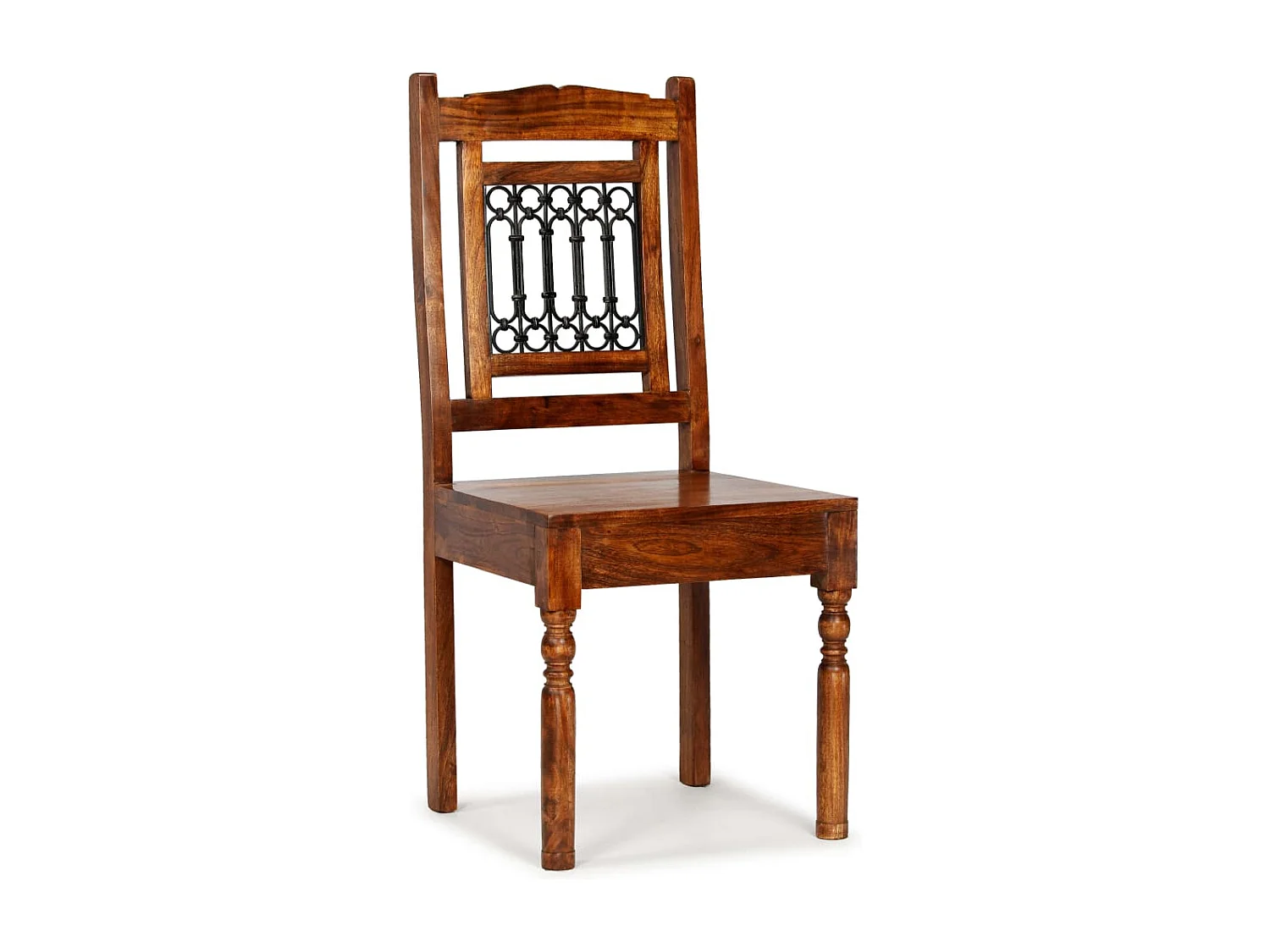 Eetkamerstoelen 4 st massief hout met sheesham afwerking