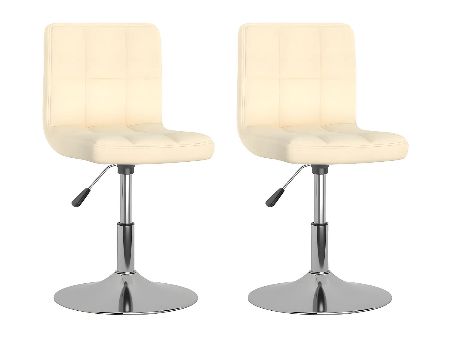 Esszimmerstühle 2 Stk. Drehbar Creme Stoff