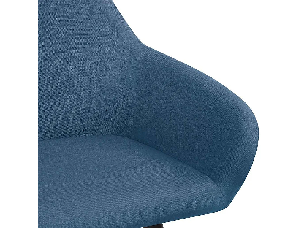 Sedie da Pranzo 2 pz Blu in Tessuto
