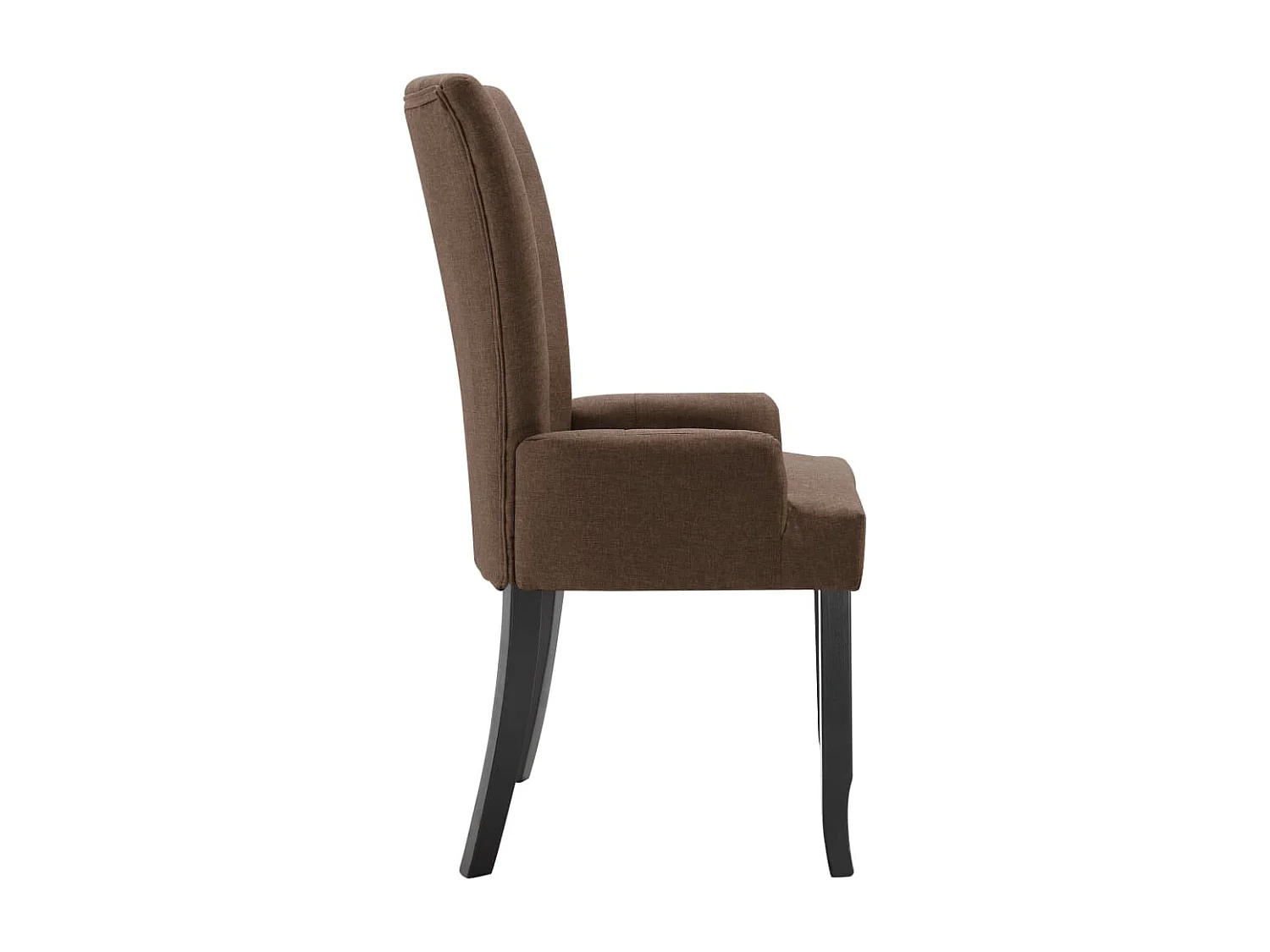 Esszimmerstühle mit Armlehnen 4 Stk. Braun Stoff