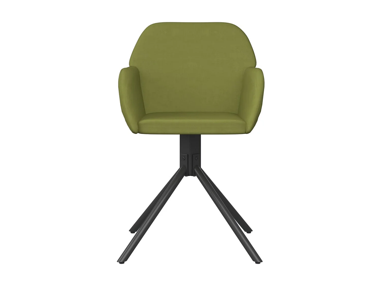 Sedie da Pranzo Girevoli 2 pz Verde Chiaro in Velluto