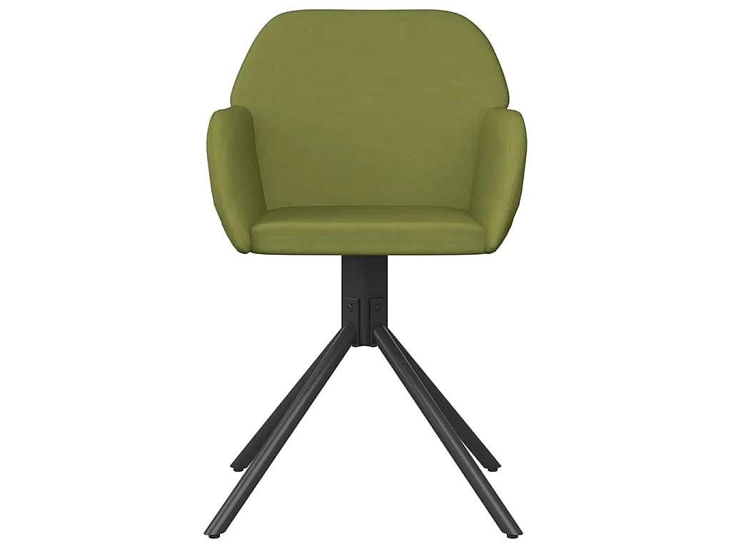Sedie da Pranzo Girevoli 2 pz Verde Chiaro in Velluto