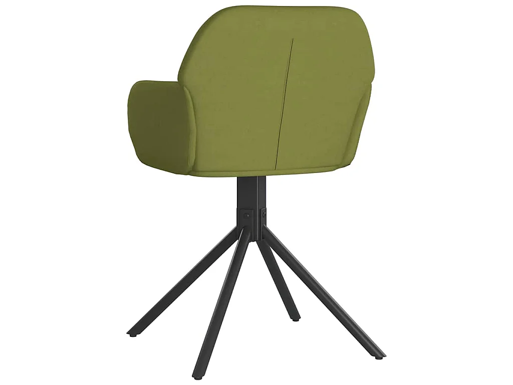 Sedie da Pranzo Girevoli 2 pz Verde Chiaro in Velluto