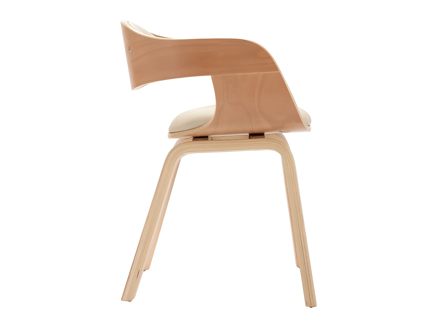 Eetkamerstoelen 4 st gebogen hout en kunstleer