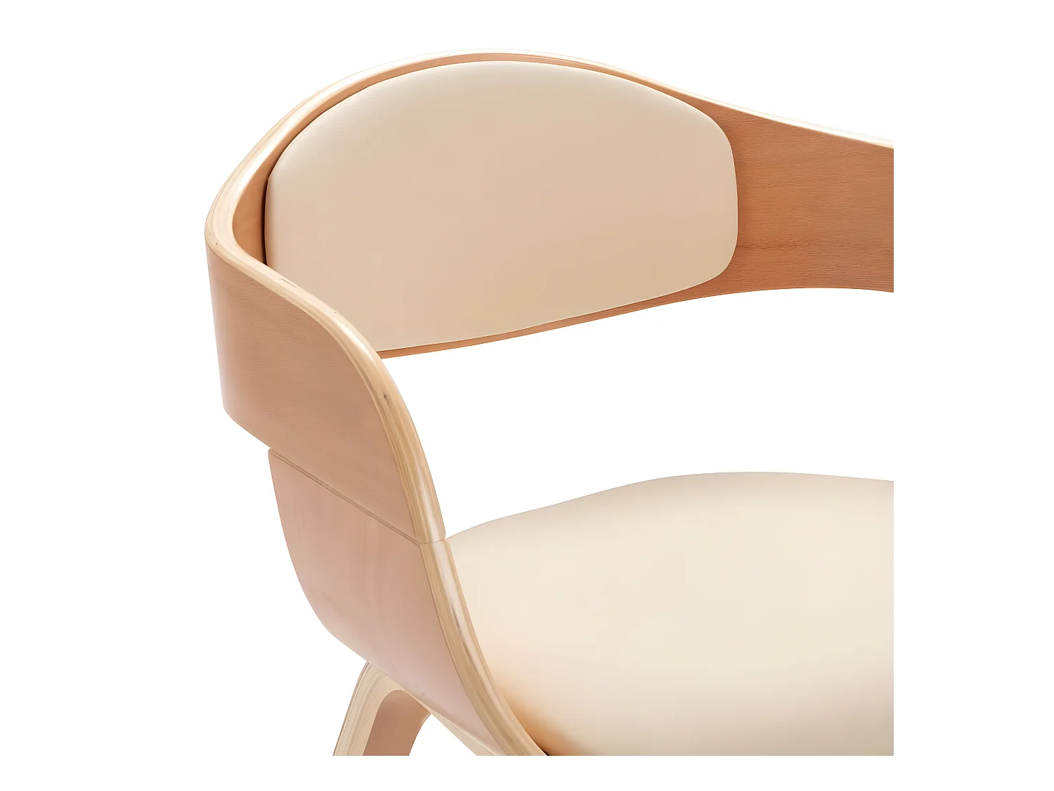 Eetkamerstoelen 4 st gebogen hout en kunstleer