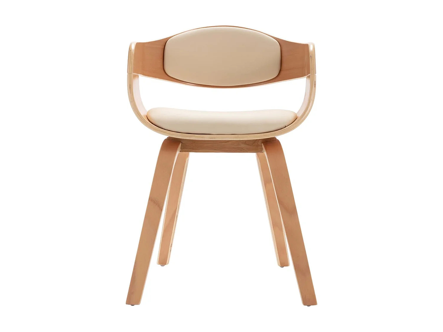 Sedie da Pranzo 4 pz in Legno Curvato e Similpelle