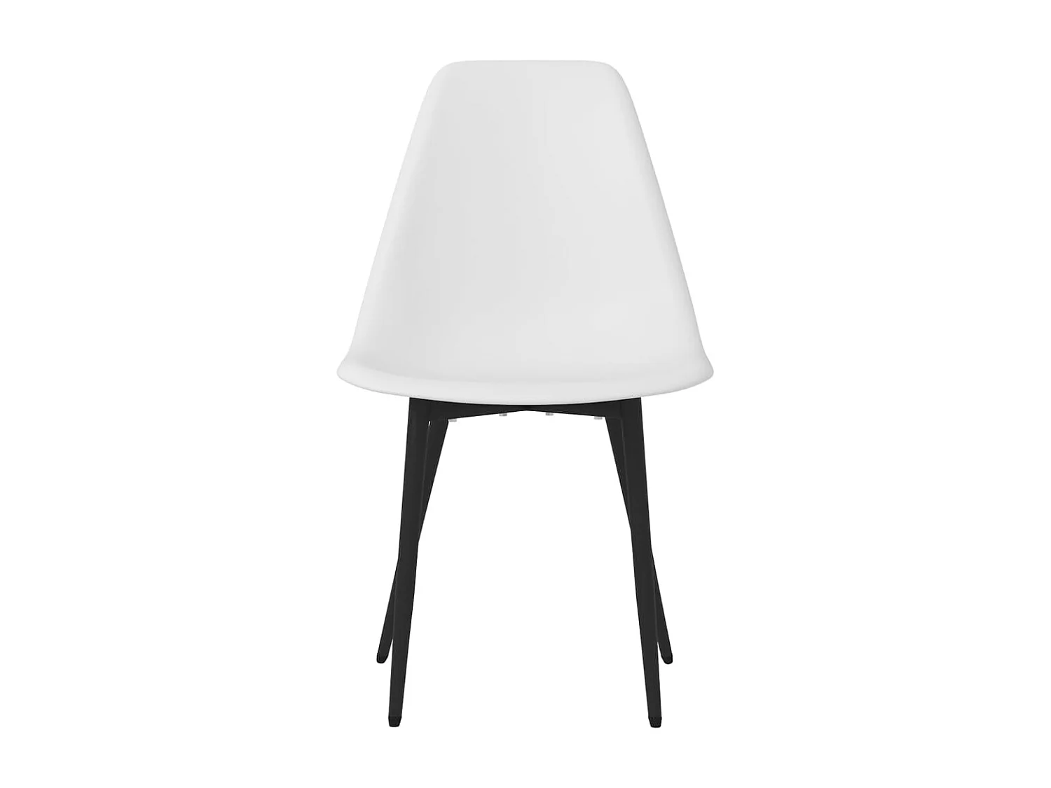 Sedie da Pranzo 2 pz Bianche in PP