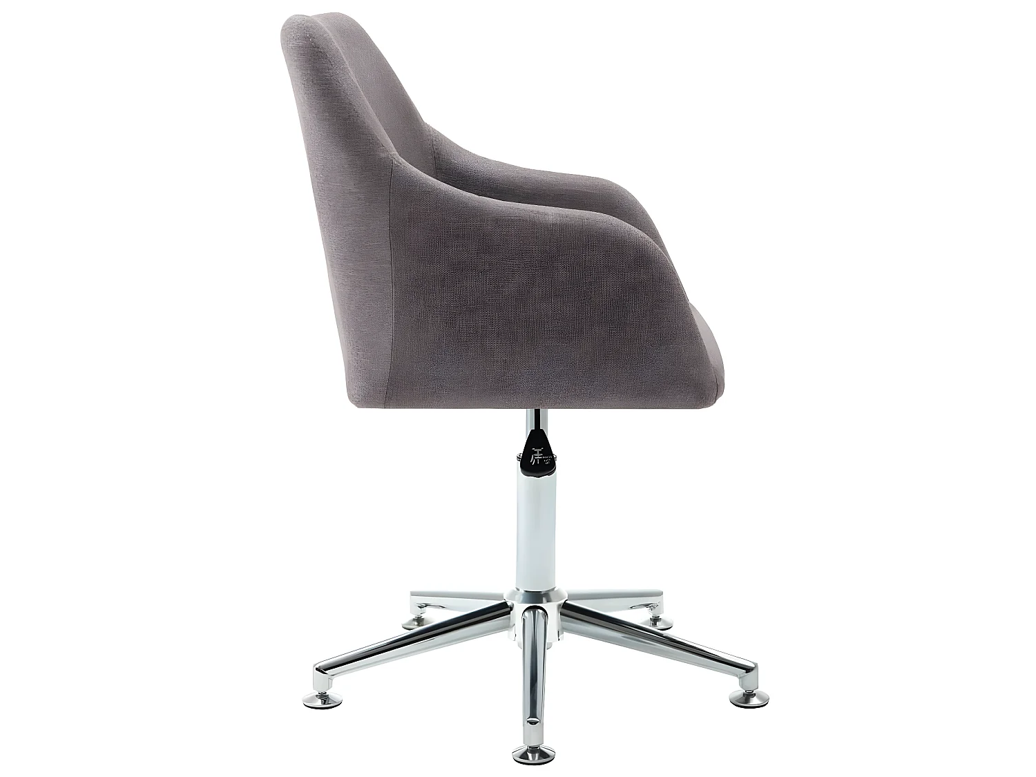 Chaise pivotante de salle à manger Taupe Tissu