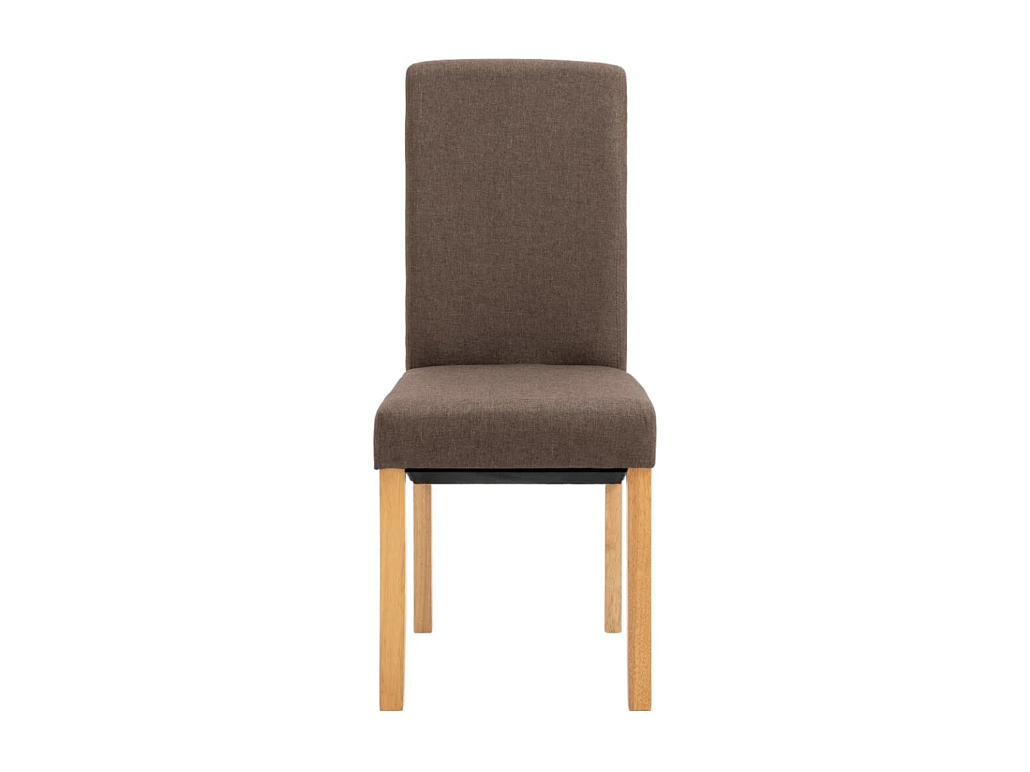 Cadeiras de jantar 2 pcs tecido castanho