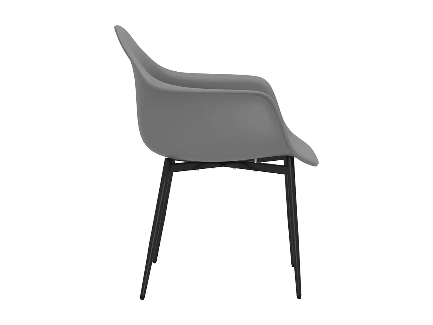 Chaises à manger lot de 2 gris PP