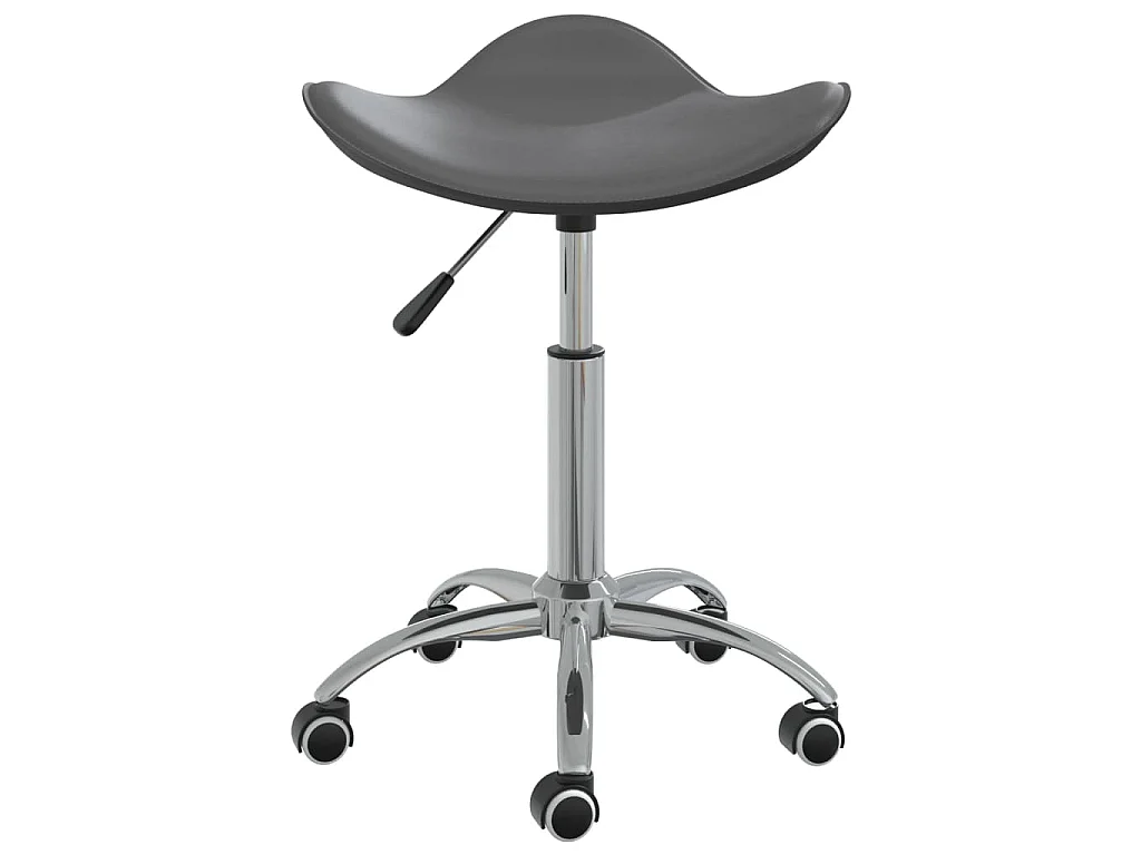 Chaise pivotante de salle à manger Gris Similicuir