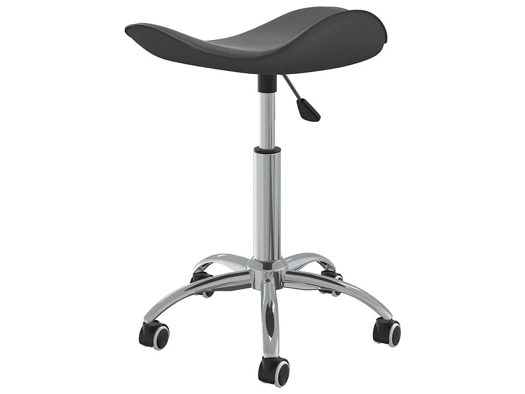 Chaise pivotante de salle à manger Gris Similicuir