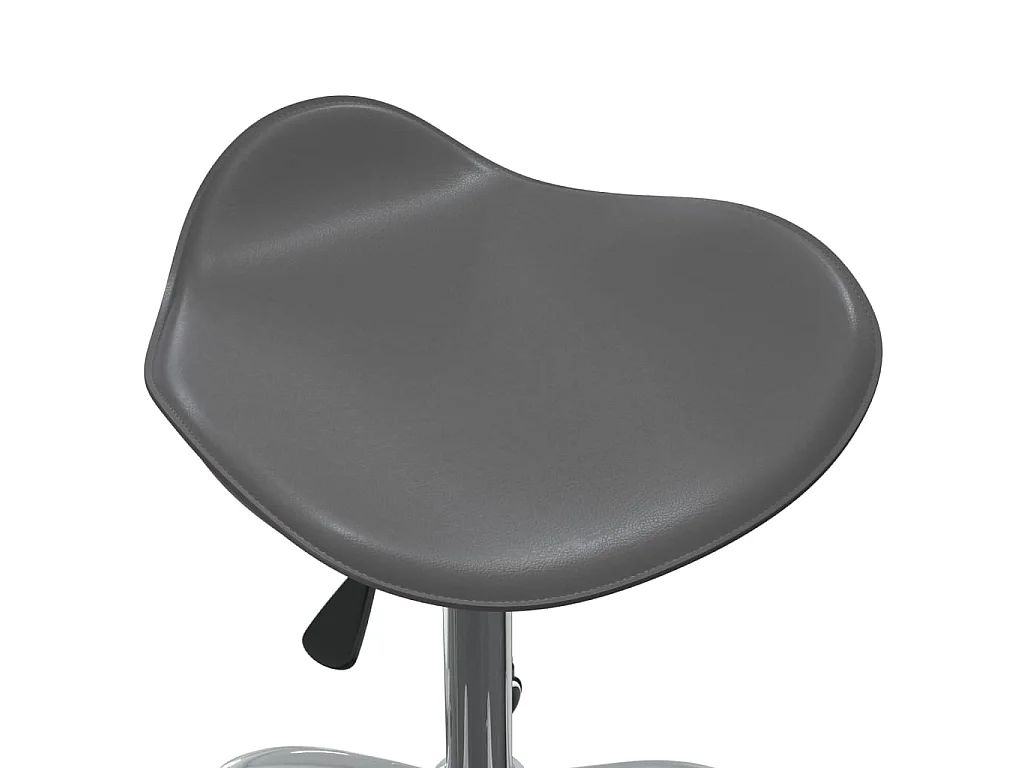 Chaise pivotante de salle à manger Gris Similicuir